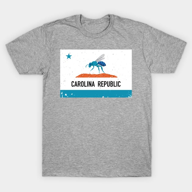 Cali-Lina / Caro-Fornia Flag Hornet shirt T-Shirt by Mikewirthart